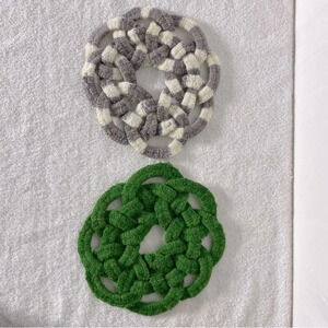 5/$35 Vintage  Crochet Pot Holders Trivets x 2